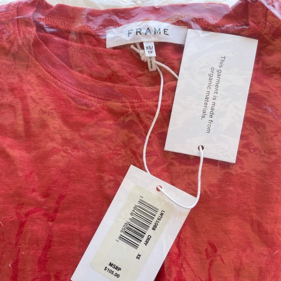 Frame Easy True Raw Edged Tee in Redwood - Picture 7 of 16